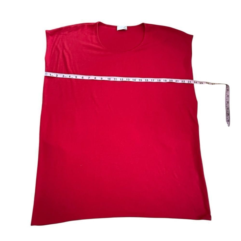 Wilfred Free Vibrant Red Tunic Top ~ boxy cut ~ side pockets ~ size XSmall - Picture 5 of 11
